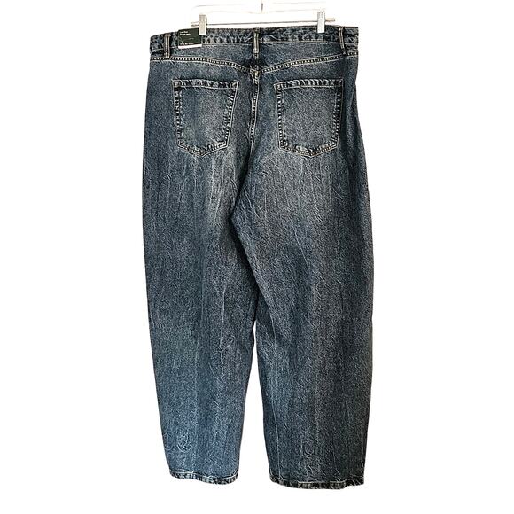 Wild Fable Women's Low-Rise Barrel Jeans Dark Wash sz 17/32" inseam NWT - Picture 4 of 13